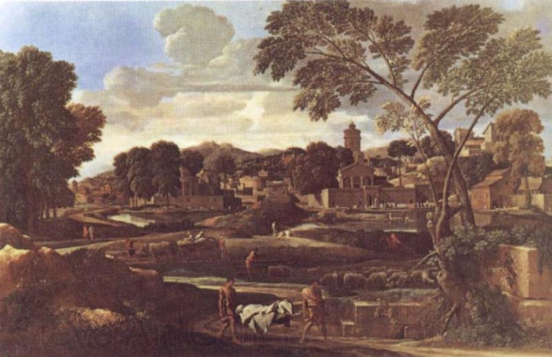 Nicolas Poussin Landscape with the Funeral of Phocion